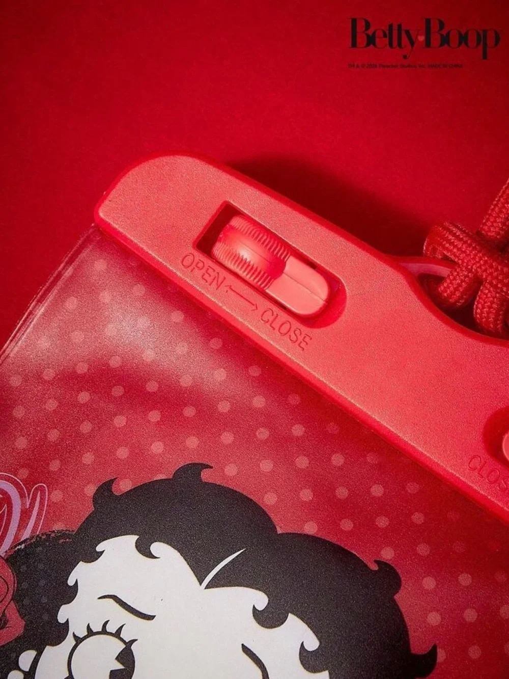 Betty Boop Pink-Red Waterproof Phone Pouch with Graphic